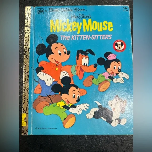Vintage Little Golden Book Mickey Mouse -The Kitten Sitters 1978 - Picture 1 of 7